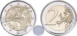 World Coins - France Fifth Republic 2024 2 Euros (JO 2024 Paris) With a Plastic Capsule Bimetallic: nickel centre in copper-nickel ring Paris Mint (24000000) 8.5g UNC  KM 3344