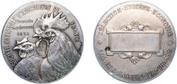 World Coins - France Third Republic 1891 Medal - Société nationale d'aviculture de France Bronze 24.38g XF