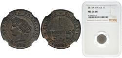 World Coins - France Third Republic 1872 A 1 Centime (third republic) Bronze Bordeaux Mint (1250000) 1g NGC MS 61 Franc 2014 104/1 KM 826.1