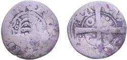 World Coins - Spain Principality of Catalonia 1257 - 1276 Dinero - Jaime I Billon (.250 silver) La Seca Mint 0.77g VF  Cru 308