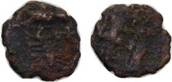 World Coins - Spain Kingdom 1636-1637 6 Maravedis - Felipe IV (countermark) Copper 4.2g VF