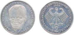 World Coins - Germany Federal Republic of Germany 2000 D 2 Deutsche Mark (Willy Brandt) Copper-nickel clad nickel Munich Mint (70000) 7g UNC KM 183 J 459 Schön 182