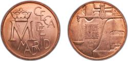 World Coins - Spain Kingdom 1987 M Medal - III Numismatic exhibition Copper 15.42g UNC