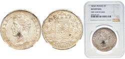 World Coins - France Kingdom 1826 A 5 Francs - Charles X (1st type) Silver (.903) Paris Mint (7168865) 25g NGC AU  Franc 2014 310 Gad 1789 643 KM 720