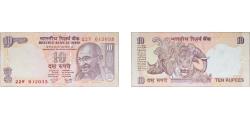 World Coins - India 2007 10 Rupees (Dated Reverse, no Rupee Symbol) Paper UNC P 95