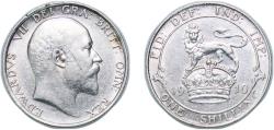 World Coins - Great Britain Kingdom 1910 1 Shilling - Edward VII Silver (.925) Royal Mint (Tower Hill) (26547200) 5.65g XF KM 800 Sp 3982