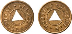 World Coins - Denmark Kingdom ND Token - Esbjerg Bybusser Brass 2.04g UNC