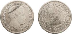 World Coins - Germany Kingdom of Prussia German states 1823 D ⅙ Thaler - Friedrich Wilhelm III Silver (.52083) Düsseldorf Mint (254617) 5.04g VF KM 411