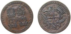 World Coins - France Kingdom 1729 Jeton - Laurent Dugas, troisième prévôté Copper 8.8g XF F 10611