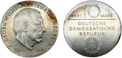 World Coins - Germany  German Democratic Republic 1981 10 Mark Georg Wilhelm Friedrich Hegel