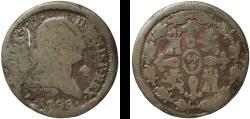 World Coins - Spain Kingdom 1798 4 Maravedis - Carlos IV Copper Segovia Mint 4.49g VF  KM 427