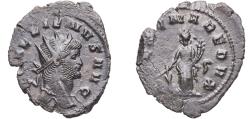 Ancient Coins - Rome Roman Empire 260 - 268 BI Antoninianus - Gallienus (FORTVNA REDVX; Fortuna) Billon Rome (ancient) Mint 3g XF  RIC V.1 193l OCRE ric.5.gall(2).193l