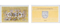 World Coins - Lithuania Republic 1991 0.10 Talonas ("Coupon") Paper UNC P 29