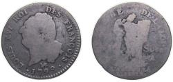 World Coins - France Kingdom 1792 A 30 Sols - Louis XVI (FRANÇOIS) Silver (.666) Paris Mint 8.2g VF Dy royales 1720 Gad 39 KM 606 Ciani 2241