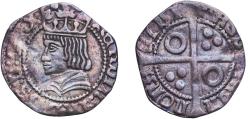 World Coins - Spain Principality of Catalonia Spanish states 1479 - 1516 Groat - Ferdinand II Silver (.958) Barcelona Mint 2.77g XF Clipped  Cru 1141