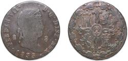 World Coins - Spain Kingdom 1833 8 Maravedis - Fernando VII (2nd portrait) Copper Segovia Mint 10.44g VF KM 486 Cal 1672