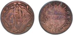 World Coins - Spain Principality of Catalonia Kingdom 1813 4 Quartos (Milled coinage) Copper Barcelona Mint 7.58g VF Cal 67 KM 67