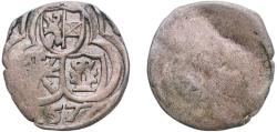 World Coins - Austria Bishopric of Salzburg Archduchy of Austria Holy Roman Empire 1577 Zweier - Johann Jakob Khuen von Belasi Silver Salzburg Mint 0.45g XF Zöttl 738
