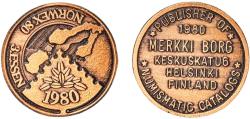 World Coins - Germany 1980 Medal -  Finland Numismatic Catalogs Copper 5.47g UNC
