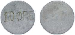World Coins - Norway ND Token - 10 Ore Aluminum 3.19g XF