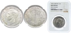 World Coins - Great Britain Kingdom 1943 ½ Crown - George VI (1st type) Silver (.500) Royal Mint (Tower Hill) (15462800) 14.14g NGC UNC KM 856 Sp 4080