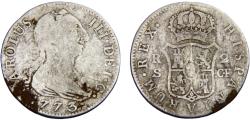 World Coins - Spain Kingdom Carlos III 1773 S CF 2 Reales