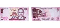 World Coins - Malawi Republic 2019 100 Kwacha Paper UNC  P 65