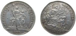 World Coins - France Kingdom 1752 Jeton - Ecoles de Paris Silver 8.32g XF