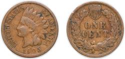 Us Coins - United States Federal republic 1905 1 Cent "Indian Head Cent" Bronze (.950 copper, .050 tin and zinc) (80717011) 3.11g VF KM 90a Schön 117a