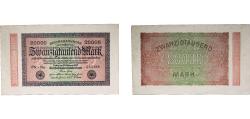 World Coins - Germany Weimar Republic 1923 20 000 Mark (Reichsbanknote) Paper AU  P 85