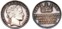 World Coins - Austria Empire Ferdinand I MDCCCXXXVI (1836) Token Coronation token of Ferdinand I, 1836, Bohemian coronation in Prague
