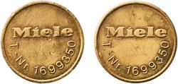 World Coins - Germany Federal Republic ND Token - Wertmarke Laundry Token - Miele (1699350) Brass 5.06g AU