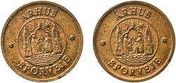 World Coins - Denmark Kingdom ND Token - Århus Sporveje Brass 2.01g UNC