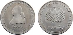 World Coins - Germany Federal republic 1981 J 5 Deutsche Mark 200th anniversary of Gotthold Ephraim Lessing's death
