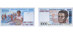 World Coins - Madagascar Third Republic ND (1996-2004) 1000 Francs Paper (204000000) AU  P 76