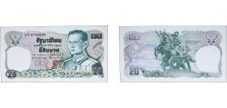 World Coins - Thailand Kingdom 1981 20 Baht - Rama IX (Series 12) Paper UNC  P 88