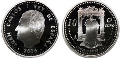 World Coins - Kingdom 2006 M 10 Euro - Juan Carlos I (Carlos V) Silver (.925) Royal Mint of Spain (35000) 27g PF  KM 1122