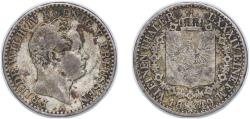 World Coins - Germany Kingdom of Prussia German states 1849 A ⅙ Thaler - Frederick William IV Silver (.521) Berlin Mint (2560977) 5.1g VF AKS 80 Olding FR 310, 311, 313, 314 KM 436 Neum 7, 12 S