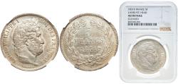 World Coins - France empire 1831 B 5 Francs - Louis-Philippe I (with I - engraved edge) Silver (.900) Rouen Mint (7886588) 25g NGC AU Franc 2014 315/15 KM 7352