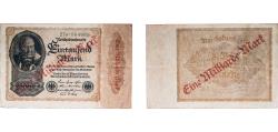 World Coins - Germany Weimar Republic 1923 1 000 000 000 Marks (1923 overprint on 1000 Mark P-82) Paper VF  P 113