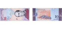 World Coins - Venezuela Bolivarian Republic 2018 10 Bolívares Paper UNC P 103 NCV bbcv10bss