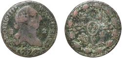 World Coins - Spain Kingdom 1774 2 Maravedis - Carlos III Copper Segovia Mint 2.4g F  KM 406 Cal 1914