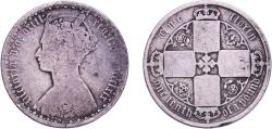 World Coins - Great Britain United Kingdom United Kingdom 1869 1 Florin - Victoria (1st portrait; 'Gothic' type) Silver (.925) Royal Mint (Tower Hill) (297000) 10.49g F KM 746.2 Sp 3893