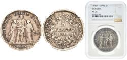 World Coins - France Second Republic 1848 A 5 Francs (Hercule, 2nd republic) Silver (.900) Paris Mint (16843783) 25g NGC VF 35 Franc 2014 326/1 KM 756.1