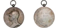 World Coins - France Third Republic 1921 Medal - Blois Silver plated bronze 29.68g XF