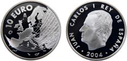 World Coins - Spain  Juan Carlos I 2004 M 10 Euro European Union Enlargement