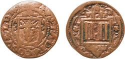 World Coins - Germany City of Coesfeld Holy Roman Empire 1634 - 1694 4 Pfennigs Copper 2.17g VF  KM 7 Weing Westfalens 160