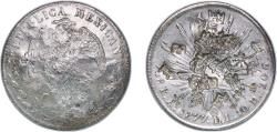 Mexico Federal Republic 1877 As DL 8 Reales Silver (.903) Alamos