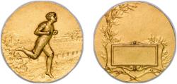 World Coins - France Republic ND Medal - Physical education Bronze gilded 26.56g UNC
