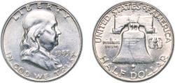 Us Coins - United States Federal republic 1953 D ½ Dollar "Franklin Half Dollar" Silver (.900) United States Mint of Denver, (20900400) 12.54g AU KM 199 Schön 200
